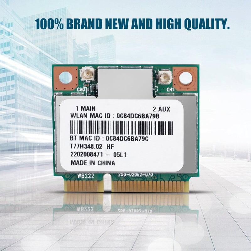 Card Network AR5B22, Dual Band Wirless Mini PCI-E 802.11N WLAN Card, 300M Card 4.0 Combo 2.4 & 5Ghz