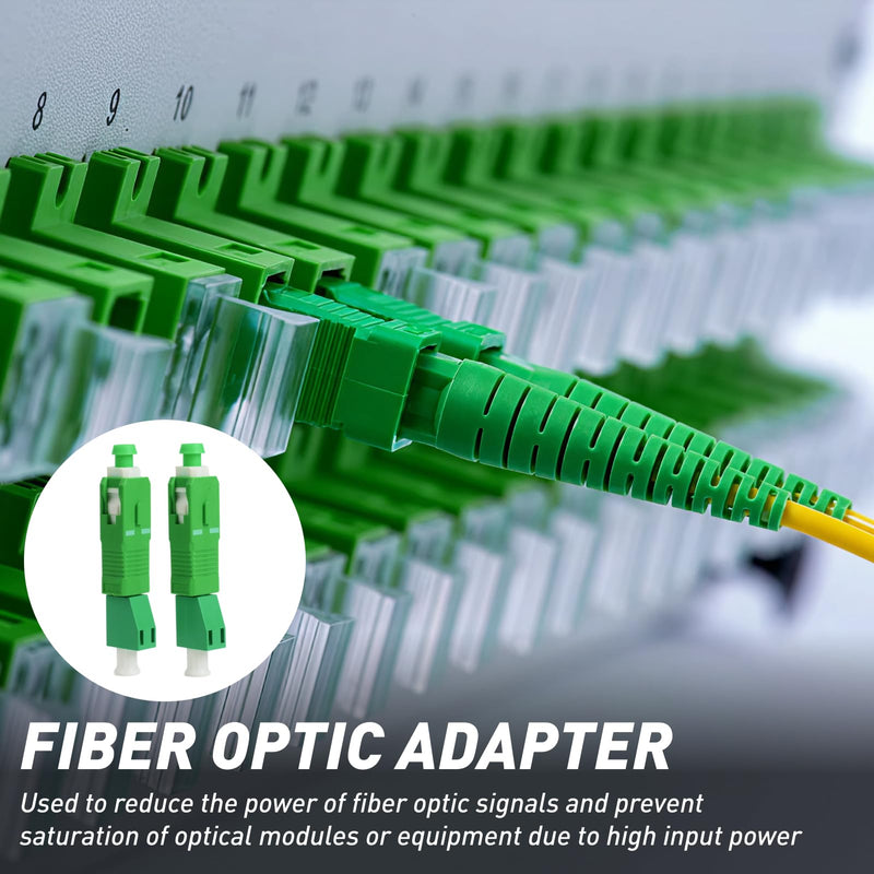 2 Stück LC/APC zu SC/APC Glasfaser Adapter Singlemode 9/125μm - Glasfaser Adapter LC-Buchse auf SC-Stecker, Glasfaserkabel, Verteilerrahmen, CATV, Geringe Einfügungsdämpfung, Effizient und Stabil