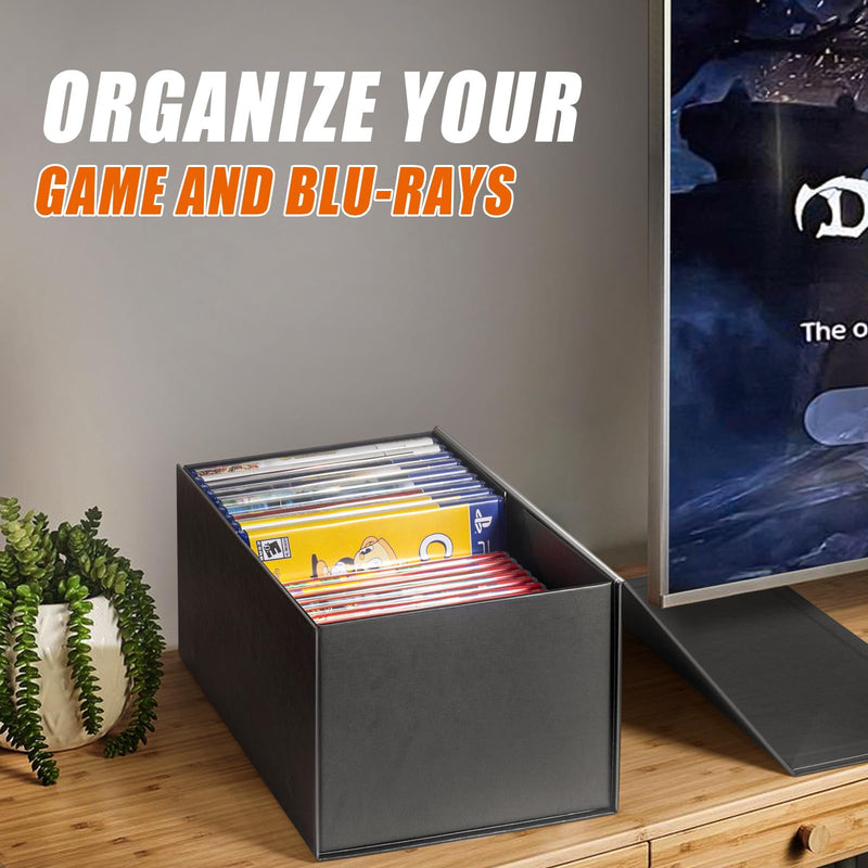 Video Game Storage Box Compatible with PS5 PS4 PS3 games, XBOX1 games, Magnetic Video Game Box Protector Case, Store Up to 20 Cases – 1 Pack