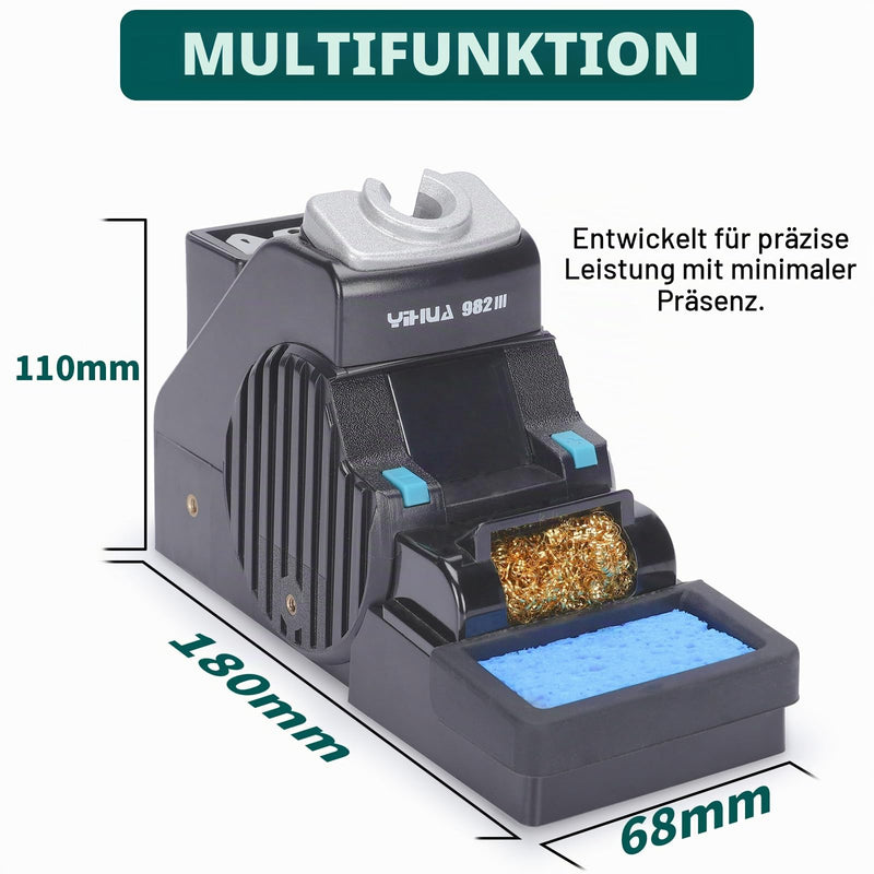 YIHUA 982-III Precise Soldering Station Kit C210 - Compatible with 3 C210 Soldering Tips, Lead Free Solder Wire, Sleep Mode, Automatic Standby, Tip Change Slots, Full Color Display