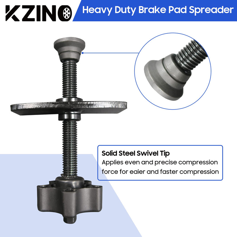 KZINO Brake Pad Spreader, Heavy Duty Piston Brake Caliper Compression Tool, Disc Brake Pad Separator Tool for Precise and Even Compression