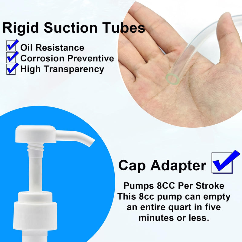 Fluid Pump for Standard Quart Bottles, 3rd Hand Adapter, Transfer Gear Oil Transmission and Differential Fluid