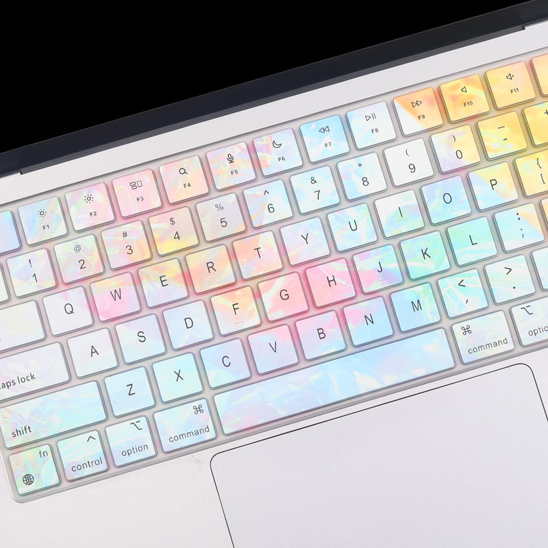 2 Pack Keyboard Cover for MacBook Air 15.3" A2941 A3114 MacBok Air 13.6" A2681 A3113, M3 M2 chip MacBook Pro 14" 16" M3 M2 M1 Pro/Max A2442 A2779 A291 8 A2992 A2485 A2780 A2991-Colors Dazzlet+TPU