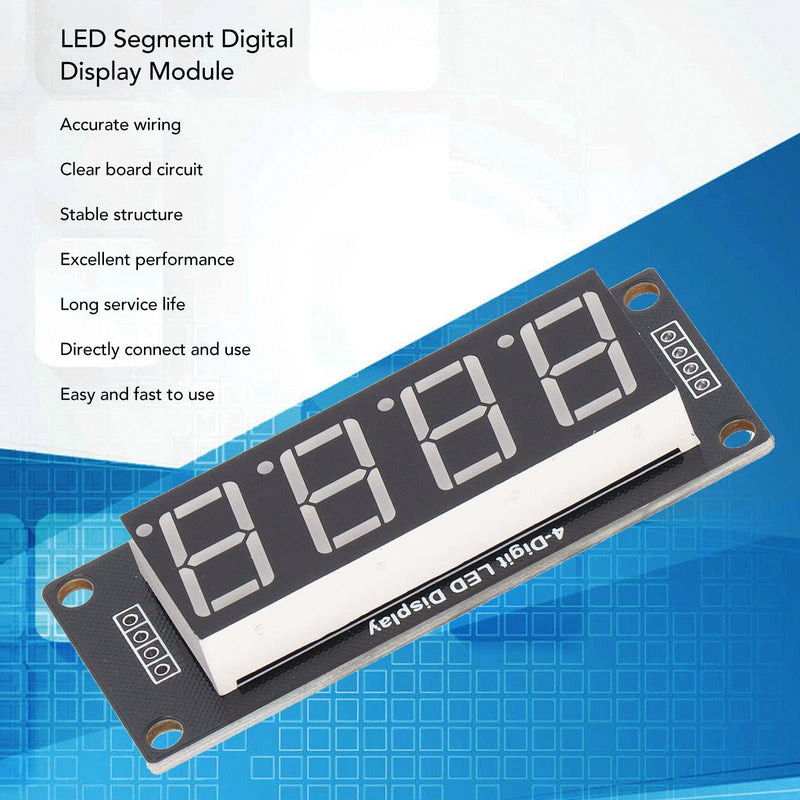 Set 0.56 Inch 4 Digit Tube LED Segment Display Module TM1637 Driver Chip 7 Segment LED Digital Display (MRA172A Red)