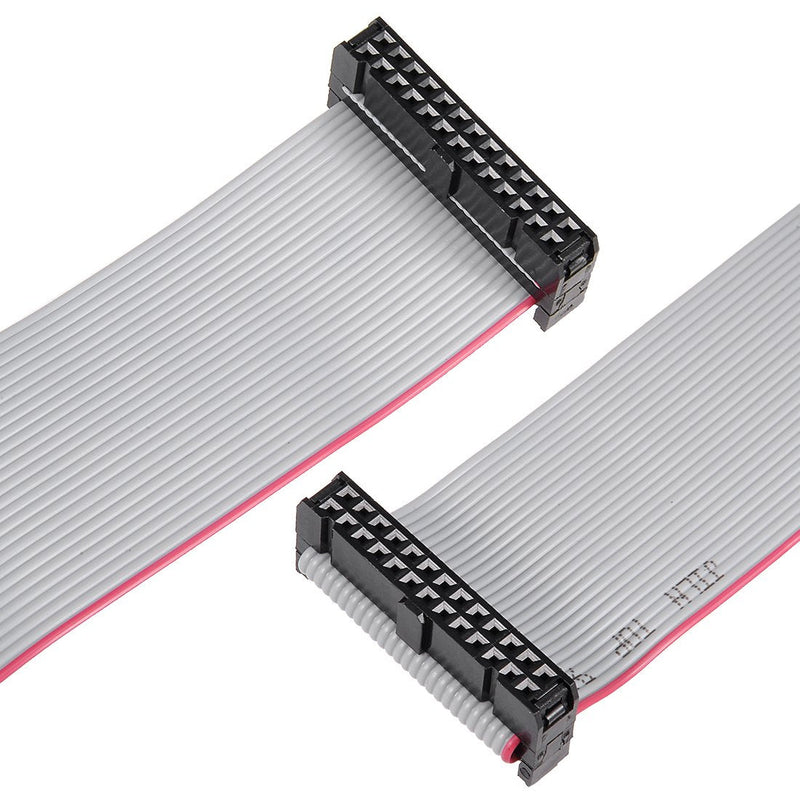 uxcell IDC 26 Pins Connector Flat Ribbon Cable Female Connector Length 30cm 2.54mm Pitch,5pcs