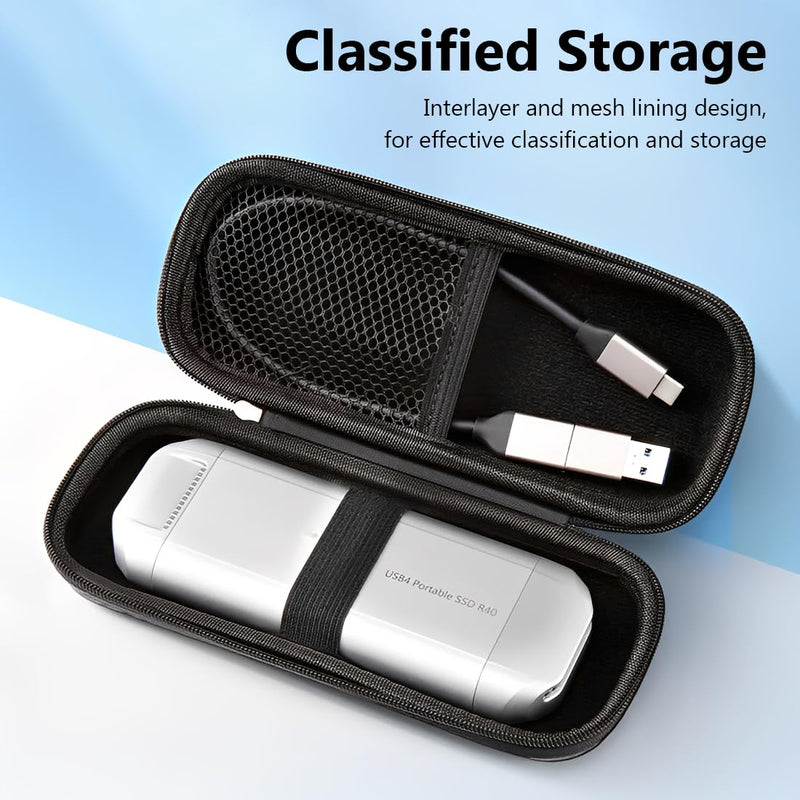Thermal Camera Case Cover for Thermal Imaging Camera Shockproof Carrying Case Travel Organizer Bag Portable Hard EVA Bag Black
