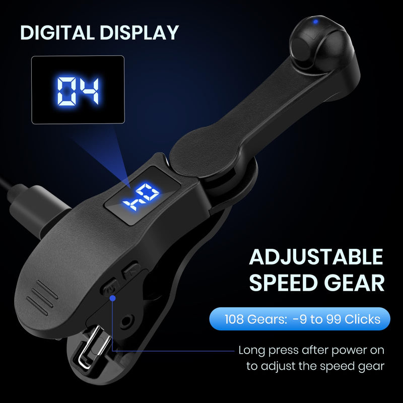 Auto Clicker for Smart Phone, Phone Screen Device Speed Clicker for iPhone iPad Apps, Fast Click Simulation Finger Continuous Click for Game, Live Broadcasts Likes, Lightning Deal, Reward Task (Black) Black