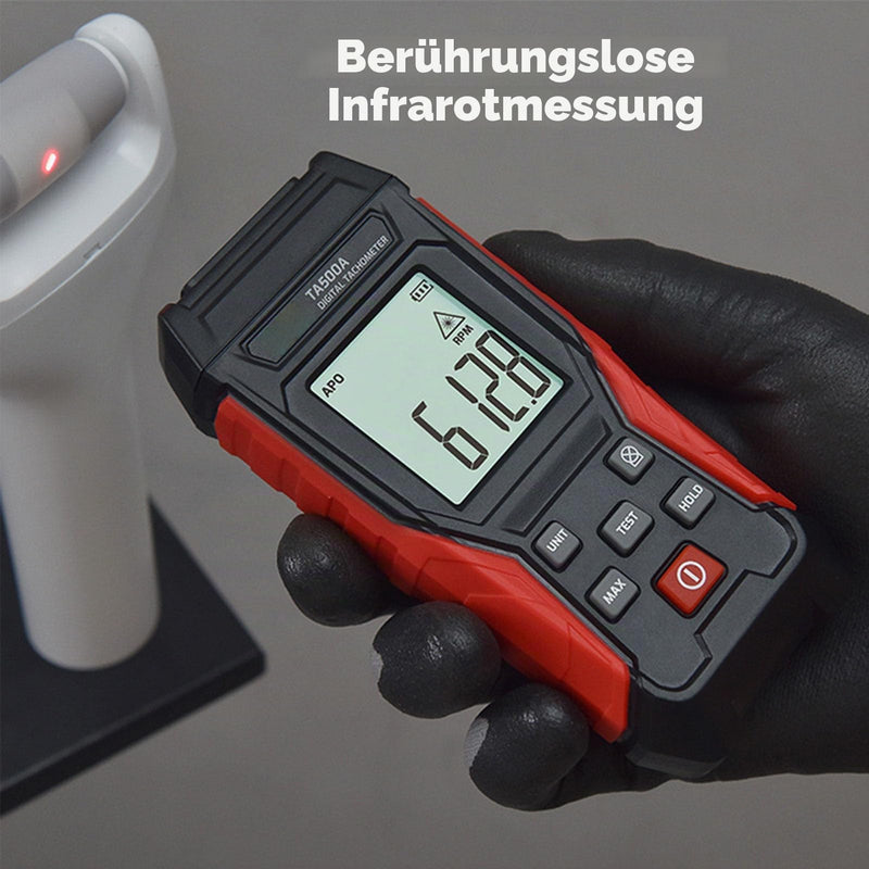 Portable Digital Tachometer 3-100,000RPM Non-Contact Measuring Valve Lockable Tachometer