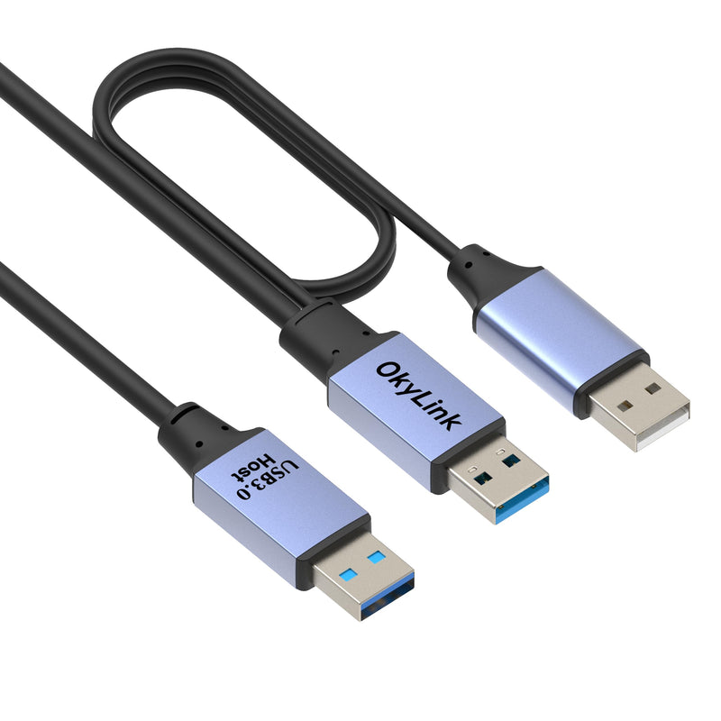 32ft(10M) Active USB 3.0/3.2 Gen 1 Data Cable A Male to A Male with Optional Power Cable & Repeater 5Gbps for Long Distance Data Transfer 32ft (10M) Black cable + Gray shell