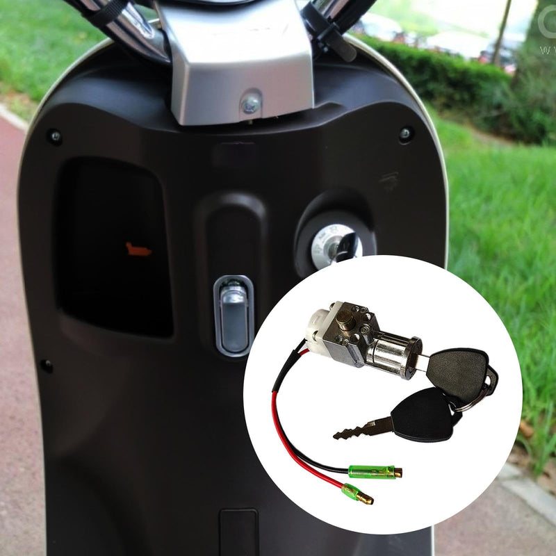 Battery Cylinder Lock Motorcycle Battery Locks Tricycle Electrombile Battery Accessories with 2 Key Motorcycle Ignition Lock as shown
