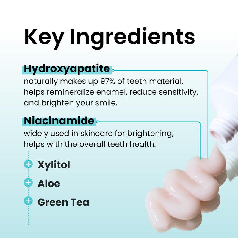 HIMALAYA PINKSALT Fluoride Free Hydroxyapatite Toothpaste with Niacinamide, Helps Remineralize, Appropriate for Sensitive Teeth, Teeth Whitening, Spearmint Flavor, 3.9 oz (Pack of 3) 3.9 Ounce (Pack of 3)