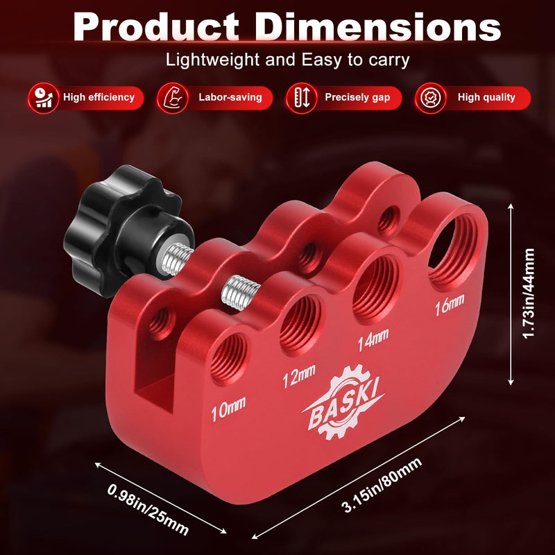 Baski Spark Plug Gap Tool, Universal Spark Plug Gapper Gapping Tool for Most 10mm 12mm 14mm 16mm Thread Spark Plugs