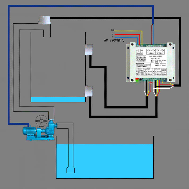 Touch Loose Liquid Level Regulator Adjustable Automatic Water Level Sensor AC100-260V