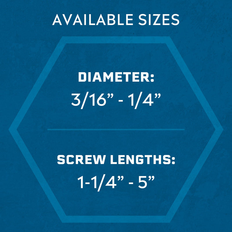 Tapcon 1/4 x 2-3/4 Inch Blue Climaseal® Hex Head Concrete Anchors, 75 PCS, Corrosion Resistant Coating, Heavy-Duty Concrete and Masonry Screws, Superior Holding Strength, Drill Bit Included 1/4" x 2-3/4" 75.0