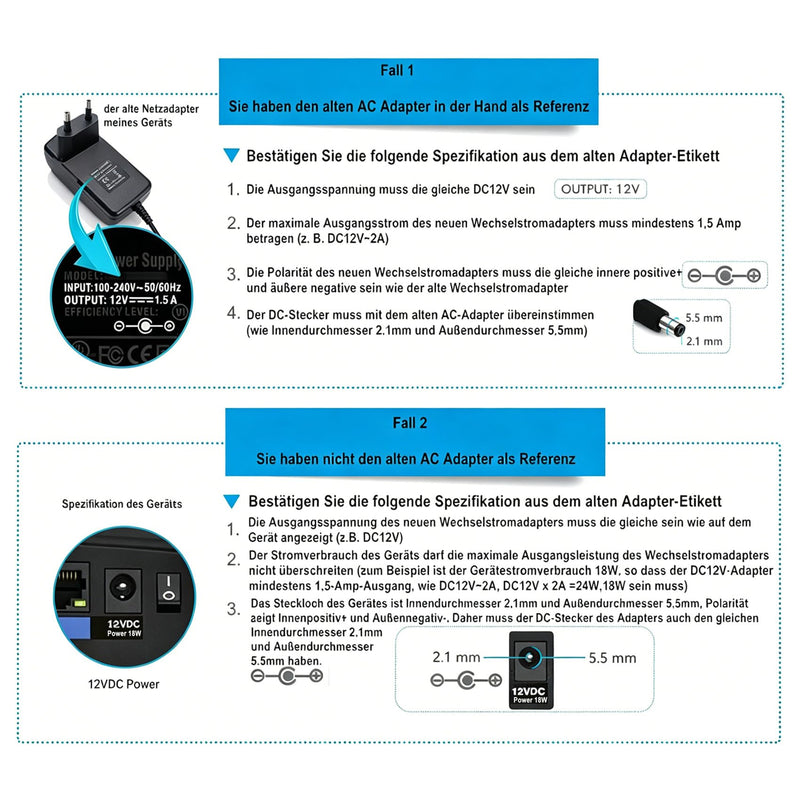 AC Adapter 12 V 2 A Power Supply AC 220 V to DC12 V 500 mA 1000 mA 1500 mA 2000 mA Power Driver 5.5 mm with 8 DC Plug Adapters Inverter Charger Transformer AC-DC Adapter (DC12V~2A) DC 12 V - 2 A