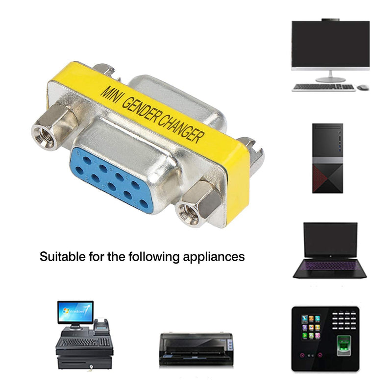 abcGoodefg 9 Pin RS-232 DB9 Female to Female Serial Cable Gender Changer Coupler Adapter (20 Pack, DB9 Female to Female) 20 PACK