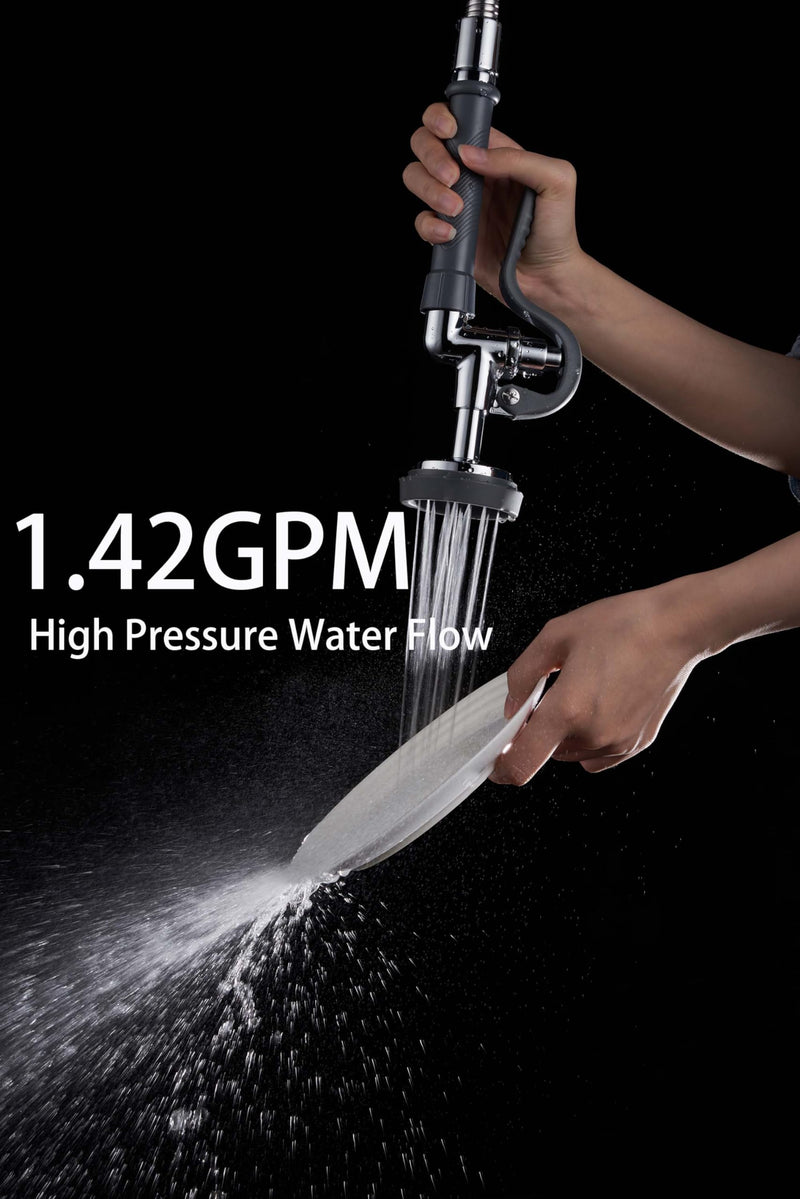 Replacement B-0107 Spray Valve for T&S Brass, Commercial Sink Sprayer Valve Head for Pre-Rinse Kitchen Faucet, 1.42 GPM High Pressure Dish Sprayer Nozzle Replacement Kit