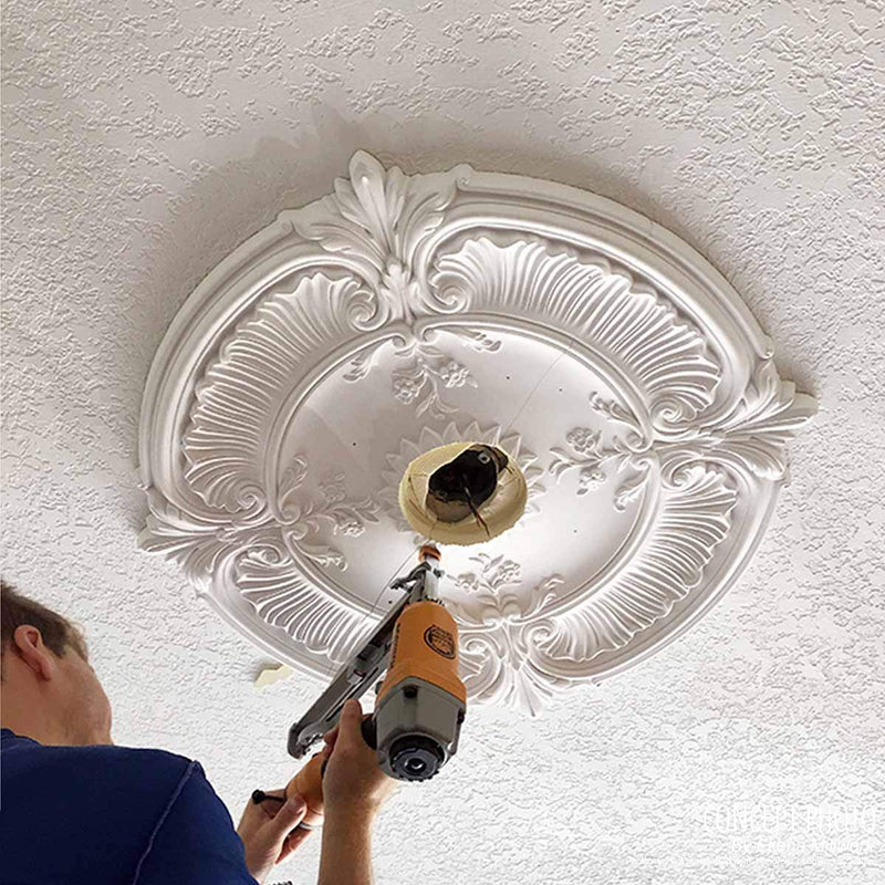 Ekena Millwork CM18GAWHF Granada Ceiling Medallion fits Canopies up to 6 5/8, Witch Hazel Witch Hazel (Flat Finish)