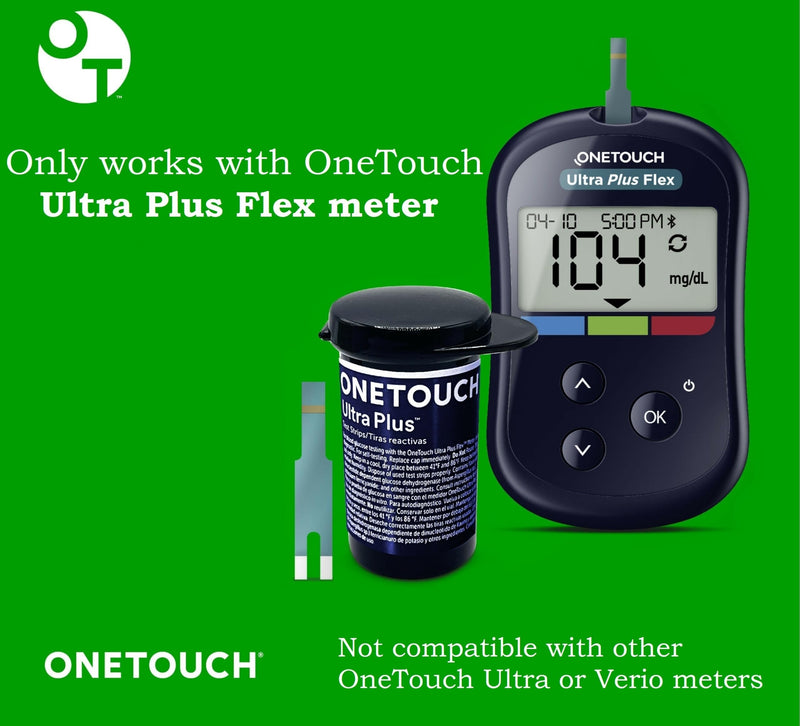 OneTouch Ultra Plus Test Strips - 60 Count - Diabetic Test Strips for Blood Glucose Meter & Daily Blood Sugar Levels - 30 Count/Pack (2 Pack) 30 Count (Pack of 2)