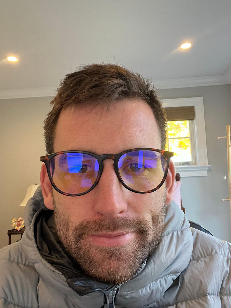 BluBlocker Hyde Park Tech Glasses (Demi-Tortoise): Healthier Eyes and Better Sleep. Blue Light Glasses for Computer, TV, Gaming.