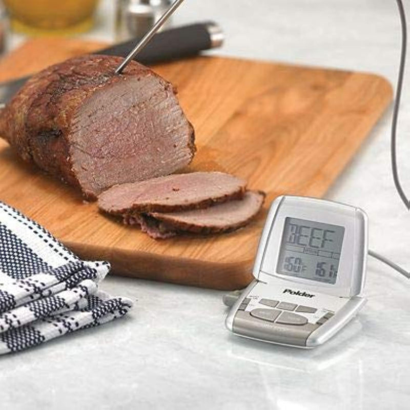 Polder Digital Meat & Poultry Probe in-Oven Thermometer Temperature Monitor
