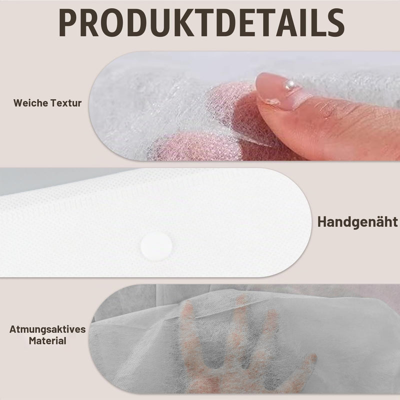 Pack of 50 Disposable Non-Woven Fabric, Breathable Makeup Protective Covers, Soft Face Cover for Clothing Protection, Dressing Room, Bridal Fashion and Cosmetic Salon