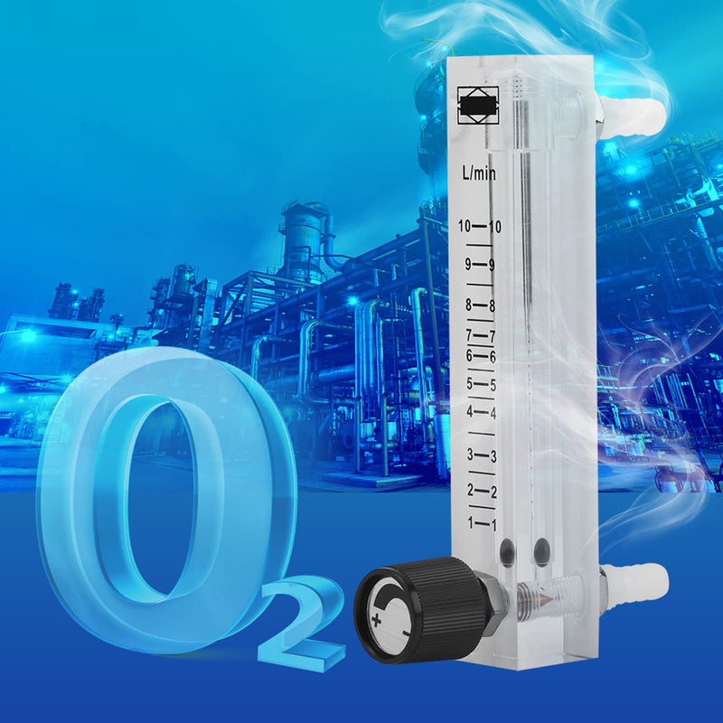 Flow Meter 1-10LPM Flow Meter with Control Valve for Oxygen/Air/Gas Flow Meter 1-10LPM, Default