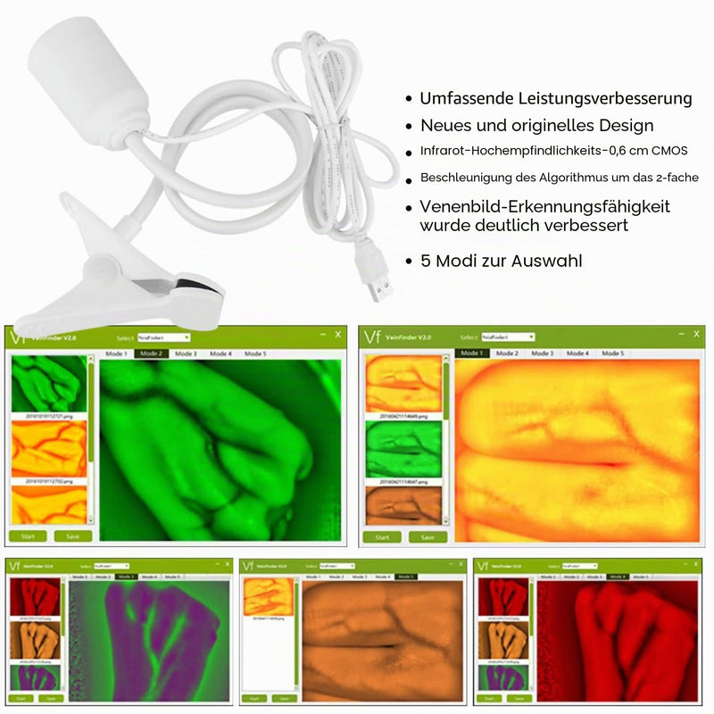HURRISE Vein Finder Illuminates Imaging Vein Finder Transilluminator Permanent Vein Finder Display Machine Transilluminator Vein Finder for Hospital