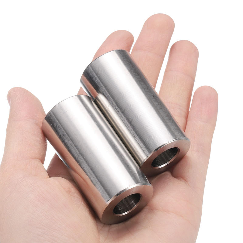 uxcell 5pcs Stainless Steel Spacer 1/2" Bore x 1" OD x 2" Length Screw Bushing Plain Finish Round Metal Spacer for M12 Screws Bolts and Rods 1/2 " x 1" x 2"