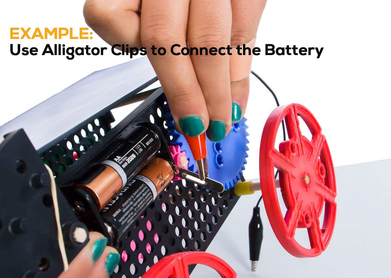 120PCS Premium Alligator Clips Electrical, 5 Colors Test Probes & Leads, Crocodile Jumper Wires with Dual Ended Insulators Cable for Electric Circuit Connection, Multimeter, Electronic Experiments 120pcs
