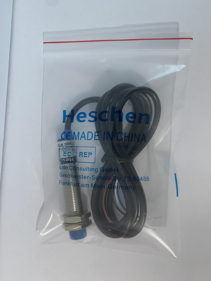 Heschen Inductive Proximity Switch, LJ12A3-4-Z/BX, Detector 4mm, 10-30VDC 200mA, NPN, Normally Open (NO), 3 Wires (1) 1