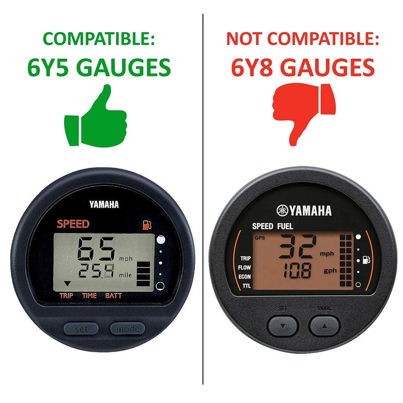 Boat Gauge Screen Protector for Yamaha Outboard Gauges Beginning with 6Y5- Model Number, Anti-Scratch, HD Clear [2-Pack]