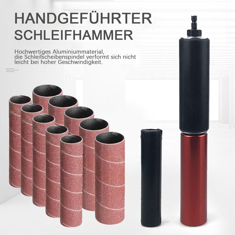 Handheld Rubber Grinding Drum, 1.5 Drill Grinding Mandrel Spindle Grinder Adapter for Drills and Drills, 10 Pieces Spindle Grinder Sleeves Drive Spindle Sander