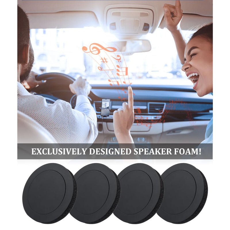 4PCS Speaker Foam Enhancer,6.5" Speaker Foam Rings for Enhancing Stereo Sound in Car Speakers,Universal Self-Adhesive Speaker Gasket Car Accessories for Car,Truck,SUV