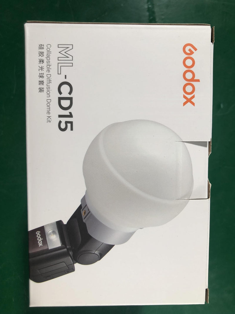 Godox ML-CD15 Diffusion Dome for Godox V1 V1i V860 V850 TT685 TT600 AD200 AD300 AD400 ML30 ML60 Flash Diffuser with 3 Adapter