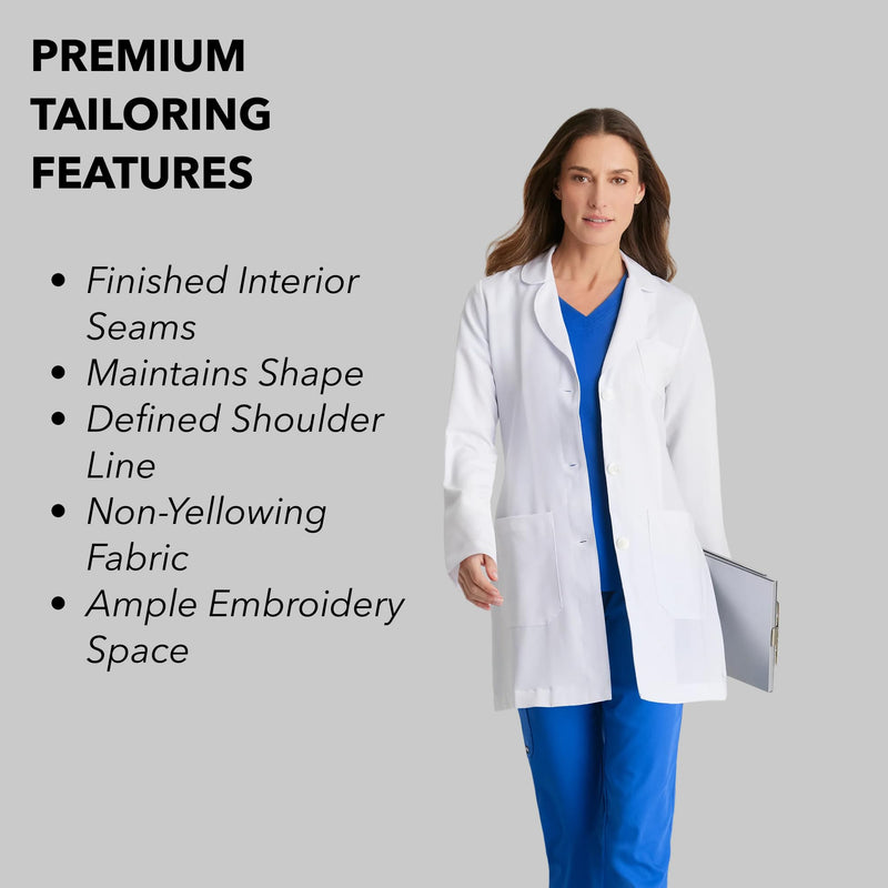 Grey's Anatomy Signature Brooke Lab Coat - 2 Pocket 32" Coat Medium White