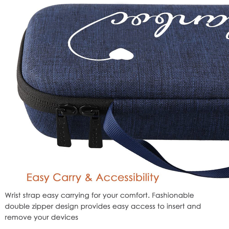 Canboc Hard Stethoscope Case for 3M Littmann Classic III, Lightweight II S.E, Cardiology IV, MDF Acoustica Stethoscope, Mesh Pocket fits Medical Scissors, Penlight, Oral Thermometer, Dark Blue