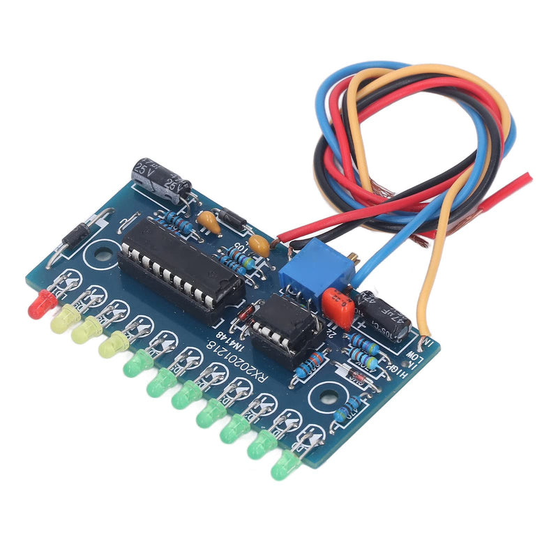 Funny 10 LED Audio Level Indicator LM3915 DIY Kit Electronic Sound Spectrum Analyzer Level Display Suite Module for Learning Electronics