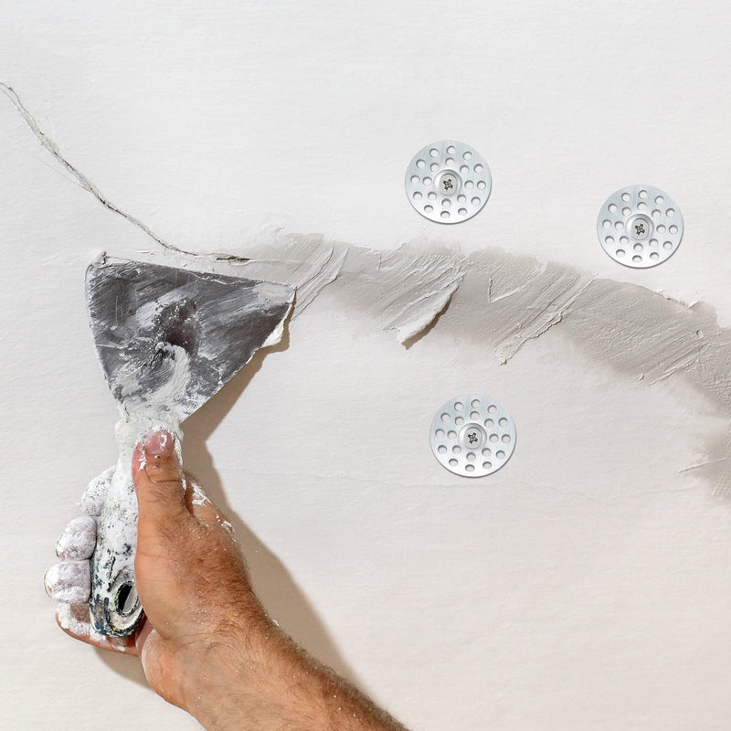 800 Pcs 1 Inch Plaster Wall Repair Washers Zinc Metal Washer for Screws Profile Flat Ceiling Repair Rings Plaster Buttons for Wall Ceiling Drywall Hole Fixing 800