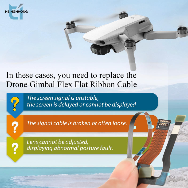 for DJI Mini 2 Ribbon Cable Replacement for DJI Mavic Mini/Mini SE/Mini 2 SE Gimbal Flex Flat Ribbon Cable Drone Accessories Part with Repair Tools(3 in 1 Cable