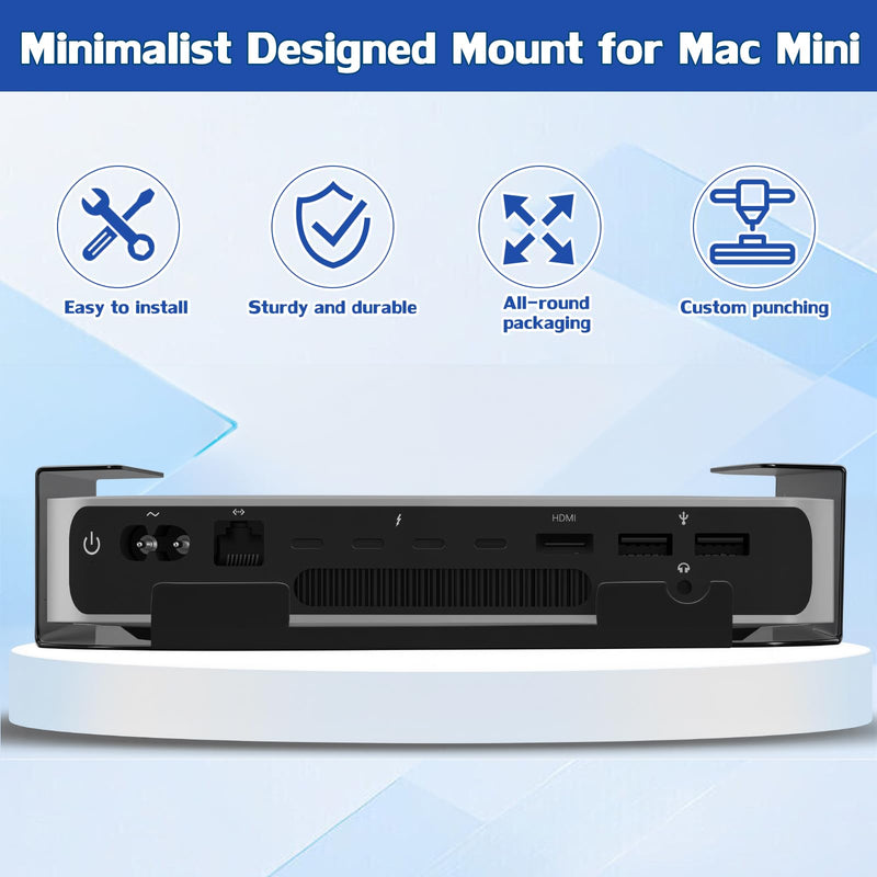 Mac mini M1 M2 Mount, Mac mini Mount Behind Monitor,for MacMini 2011 to 2023 M2 Pro,MacMini Under Desk SteelMount, Heat Dissipation Design Anti-Scratch,Wall MountPC Under DeskMount M1M2