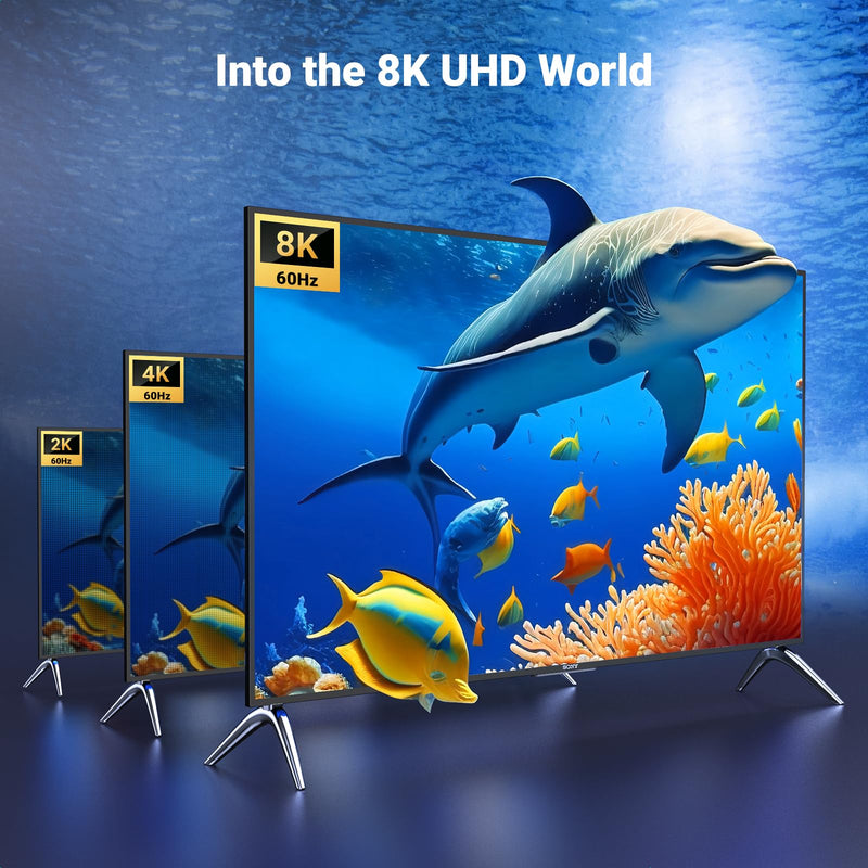 UGREEN USB C to HDMI Cable 8K@60Hz 4K@240Hz Thunderbolt 4/3 Type C to HDMI 2.1 Cable 48Gbps HDR HDCP2.3 Compatible for MacBook Pro Air iPad, Mac mini, iPhone 17 ProMax, Galaxy S26, Pixel 9, XPS, 10FT