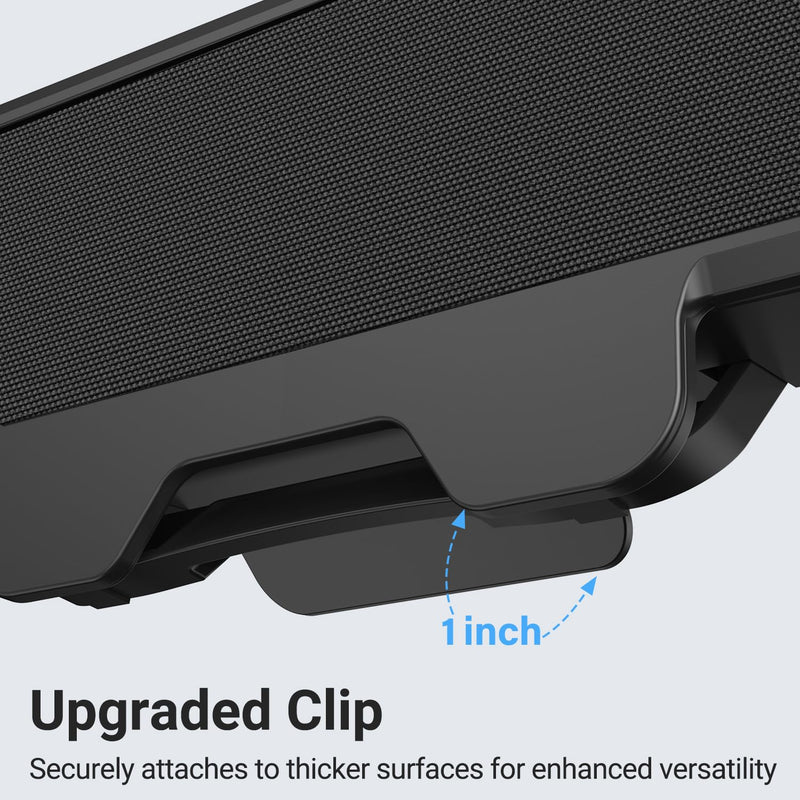 INGA Computer Speakers, USB Plug and Play Desktop Speakers, Easily Clamps to Monitor, PC Speaker with Loud Stereo Sound & Bass,Wired Computer Speakers for Study/Meeting, Compatible with MAC, Laptop