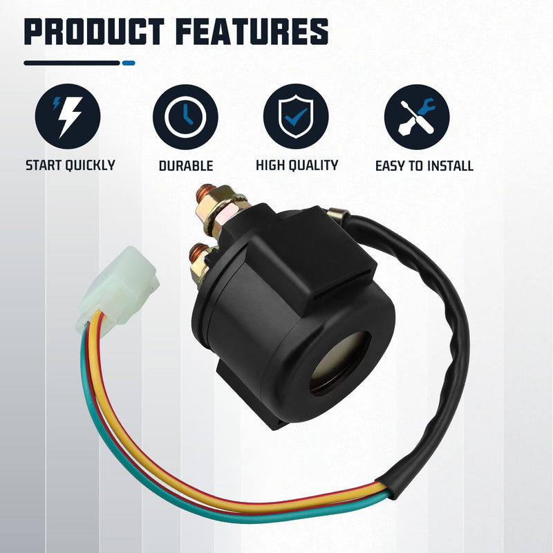 LOCOPOW GY6 Starter Solenoid Relay for 4-Stroke 50cc 110cc 125cc 150cc 200cc 250cc 90cc Chinese ATV Dirt Pit Bike Scooter Go Kart Quad Moped Taotao Roketa Coolster SSR Apollo Four Wheel Part Coleman 1