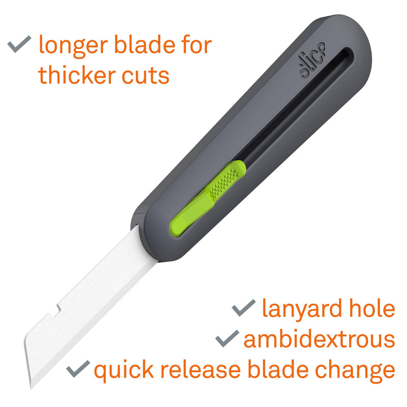 Slice 10560 3" Extra Long Insulation Foam Tool, Designed for Foam Cutting, Finger Friendly, Ceramic Blade, Automatically Retracts