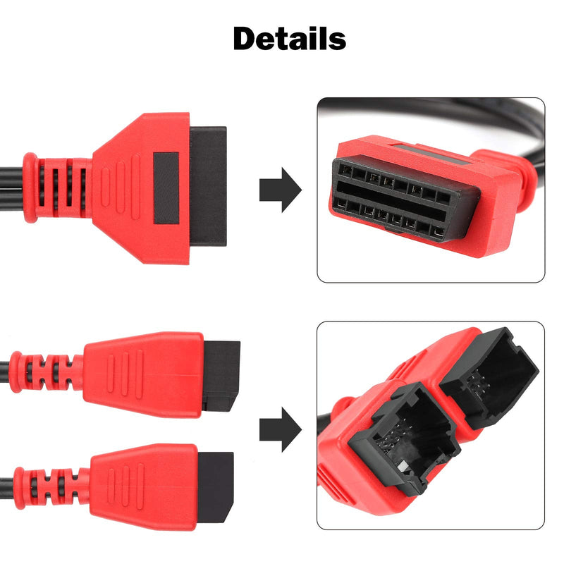 Cable Adaptor for Chrysler 12+8 Programming Cable Connector for Autel DS808 Maxisys Main Test Cable for Autel DS808 Maxisys MS905 MS906 MS906BT MS906S MS908 MS908S Pro