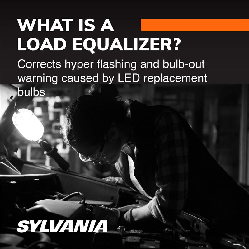 SYLVANIA - Load Equalizer 27 Watt (at 12.8V) - Turn Signal Load Equalizer for LED Light Bulbs, Corrects Hyper Flash & Bulb Out Warning (Pack of 2)