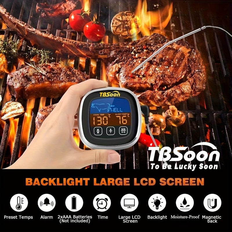 Multifunctional Digital Thermometer for Cooking,Food Thermometer+Thermometer Alarm+Kitchen Timer,Large Color Screen,Instant Read,Fast Response,grill bbq accessories,Kitchen Oven Meat Thermometer-DMT02 DMT02