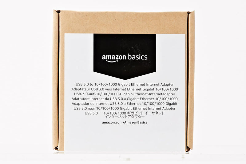Amazon Basics USB 3.0 to 10/100/1000 Gigabit Ethernet Internet Adapter, Black 1-Pack