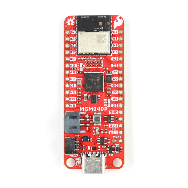 SparkFun Thing Plus Matter - MGM240P Wireless Module Thing Plus Form-Factor (Feather-Compatible) USB-C Connector, Board Dimensions (Inches): 2.30" x 0.90"